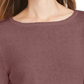 Suéter de malha com babados e bainha plissada feminino Style &amp; Co, tamanho médio, roxo, grande