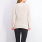 Suéter pulôver feminino estilo &amp; co, malha boxy, bege, cáqui, tamanho grande