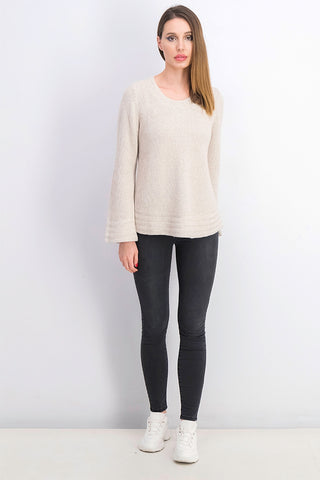 Style & Co Women's Boxy Knit Pullover Sweater Beigekhaki Size Large