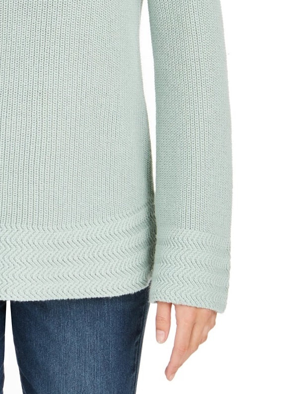 Suéter pulôver feminino estilo boxy knit verde tamanho grande