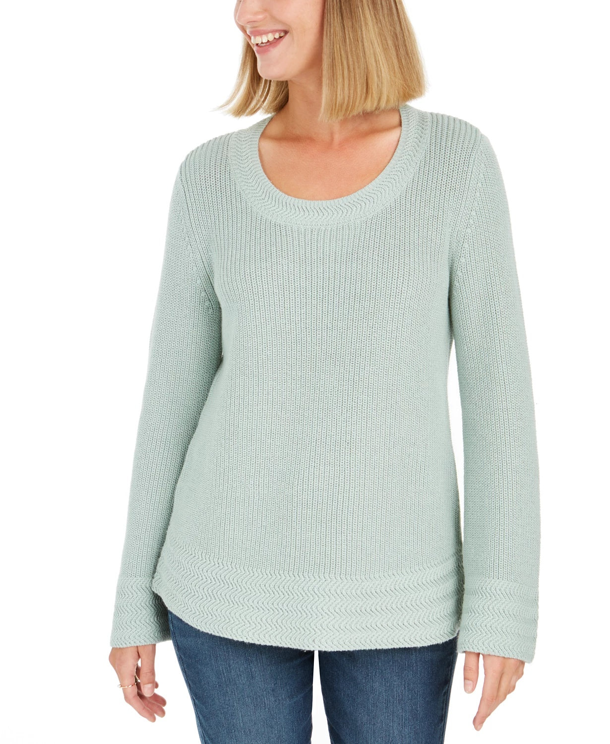 Suéter pulôver feminino estilo boxy knit verde tamanho pequeno