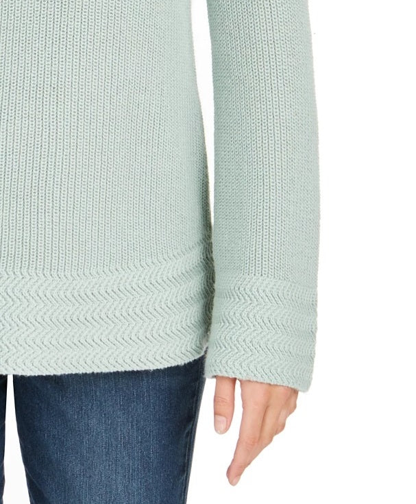 Suéter pulôver feminino estilo boxy knit verde tamanho pequeno
