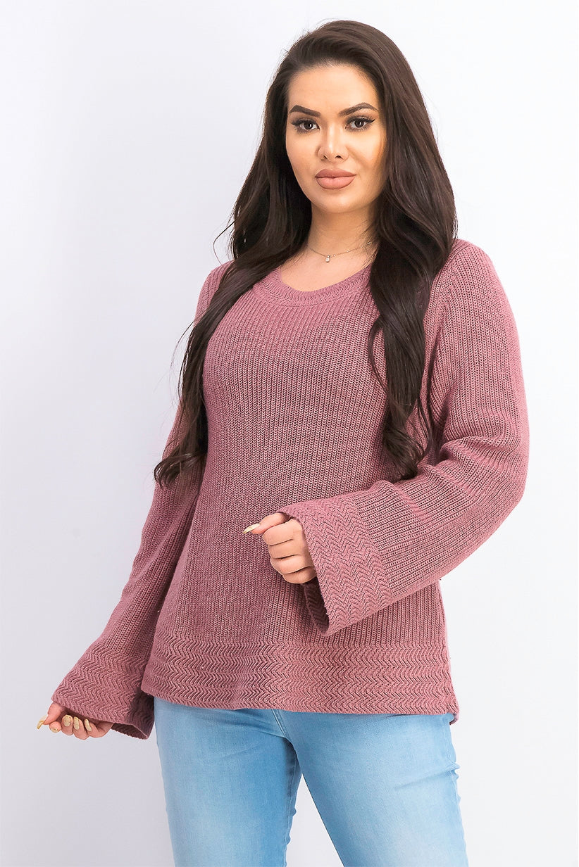 Suéter pulôver feminino estilo &amp; co, malha boxy, roxo médio, tamanho extrapequeno