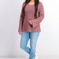 Suéter pulôver feminino estilo &amp; co, malha boxy, roxo médio, tamanho extrapequeno