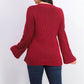 Suéter pulôver feminino estilo &amp; co, malha boxy, vermelho, tamanho pequeno