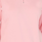 Karen Scott Blusa de algodão feminina com meio zíper e gola alta, rosa escuro, tamanho pequeno