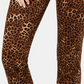 Calça jeans feminina Lexington reta estampada Charter Club, marrom, tamanho 12, pequena