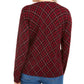 Karen Scott Cardigan feminino com estampa xadrez para festas, vermelho, tamanho extragrande