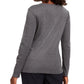 Camiseta feminina Karen Scott de algodão com estampa de Natal, tamanho médio, cor carvão