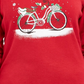 Karen Scott Camiseta Feminina Snow Bike Algodão Vermelho Brilhante Tamanho Médio