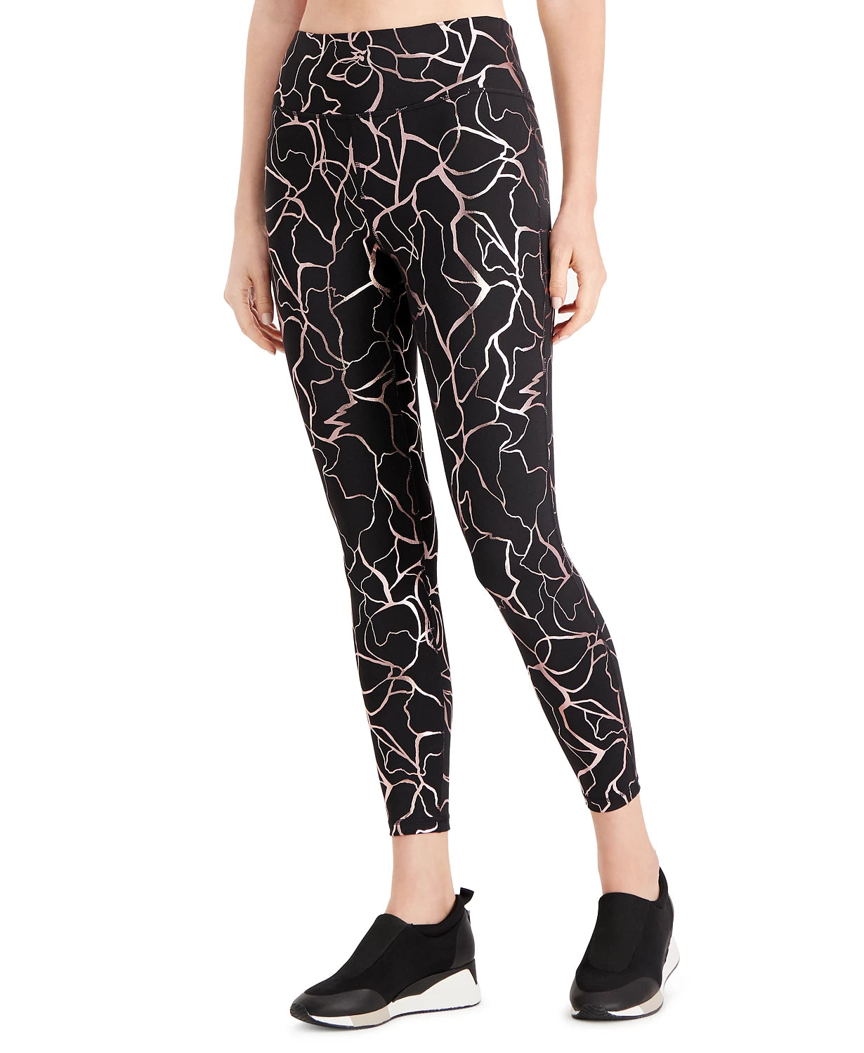 Leggings femininas estampadas Ideology Luster pretas tamanho XXG