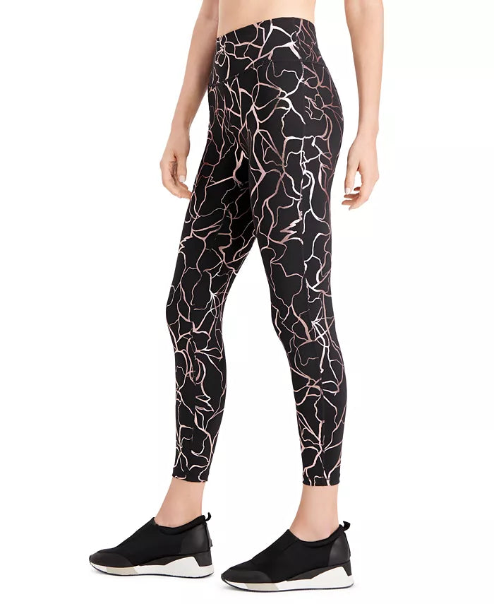 Leggings femininas estampadas Ideology Luster pretas tamanho XXG