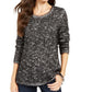 Suéter texturizado de cílios feminino Style &amp; Co, preto, tamanho extra grande
