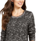 Suéter texturizado de cílios feminino Style &amp; Co, preto, tamanho extra grande