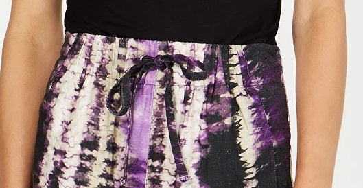 Shorts femininos tie-dye da INC International Concepts, tamanho médio, roxo, pequeno