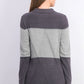 Karen Scott Suéter Feminino Grace Colorblocked Cinza Médio Tamanho P