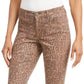 Calça jeans skinny estampada feminina Style &amp; Co Curvy-Fit marrom tamanho 8