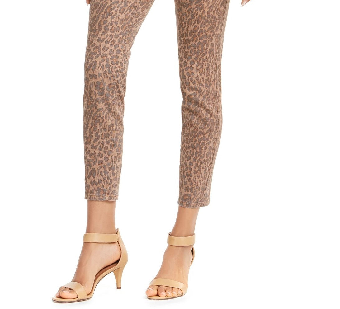 Calça jeans skinny estampada feminina Style &amp; Co Curvy-Fit marrom tamanho 8