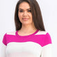 Suéter listrado feminino Maison Jules rosa escuro tamanho X-Large