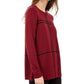 Suéter Alfani Feminino com Estampa de Grade Vermelho Tamanho X-G
