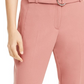 Calça reta com cinto Alfani feminina, rosa médio, tamanho 10