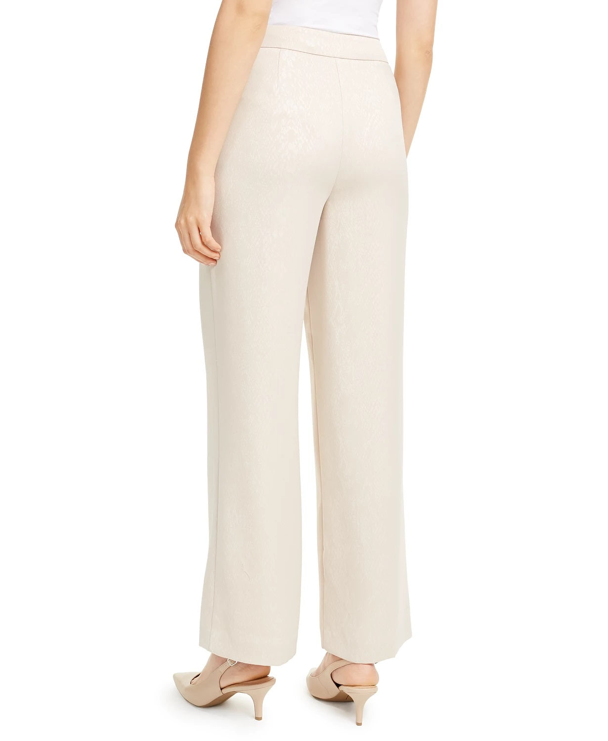 Calça feminina Alfani Wide Leg Bege Tamanho 6