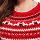 Suéter feminino plus size Fair-Isle estampado vermelho tamanho 2X da Charter Club