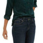 Camisa feminina de veludo cotelê liso Charter Club, verde escuro, tamanho pequeno
