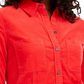 Camisa feminina de veludo cotelê sólida Charter Club, tamanho médio, vermelha, tamanho extragrande