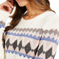 Suéter feminino Fair Isle Charter Club, tamanho natural, médio