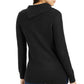 Suéter feminino Charter Club Patchwork Stitch com gola assimétrica, preto, tamanho X-G