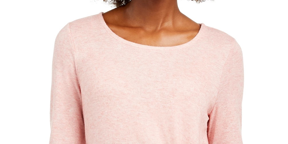 Blusa feminina INC International Concepts com amarração lateral, rosa, tamanho médio