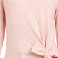 Blusa feminina INC International Concepts com amarração lateral, rosa, tamanho médio
