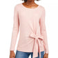 INC International Concepts Top feminino com amarração lateral rosa tamanho extragrande