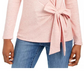 INC International Concepts Top feminino com amarração lateral rosa tamanho extragrande