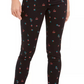 Calça jeans skinny feminina Charter Club com estampa floral, preta, tamanho 6
