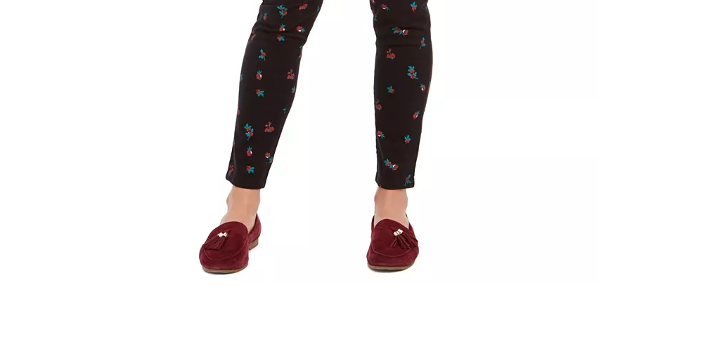 Calça jeans skinny feminina Charter Club com estampa floral, preta, tamanho 6
