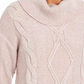 Suéter feminino Charter Club com decote careca e tricô com glitter, rosa, tamanho pequeno