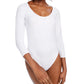Body feminino Bar III com decote redondo, branco, tamanho pequeno