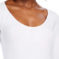 Body feminino Bar III com decote redondo, branco, tamanho pequeno