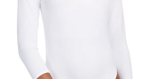 Body feminino Bar III com decote redondo, branco, tamanho pequeno