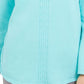 Karen Scott Suéter Feminino de Tricô de Algodão Azul Tamanho Médio