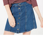 Camisa listrada feminina Maison Jules com manga 3/4, vinho, tamanho grande