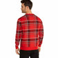 Suéter xadrez masculino Charter Club Family, vermelho, tamanho médio