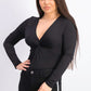 Body Bar III Feminino Twisted Thong Preto Tamanho P