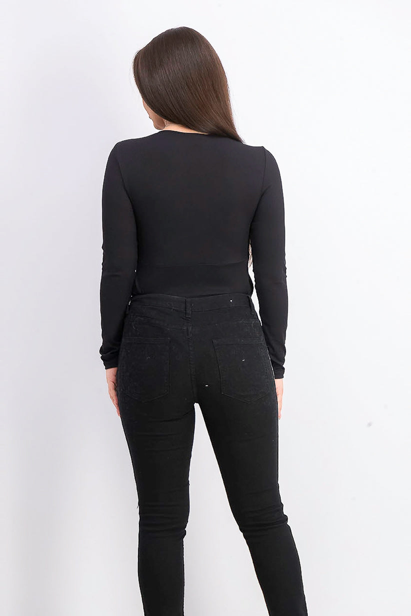 Body Bar III Feminino Twisted Thong Preto Tamanho P