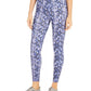 Leggings femininas com estampa de python da Ideology, roxas, tamanho pequeno