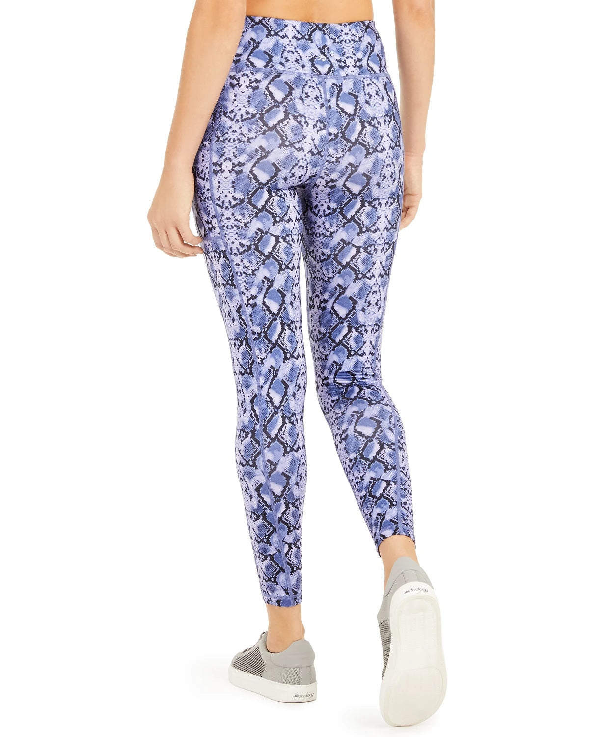 Leggings femininas com estampa de python da Ideology, roxas, tamanho pequeno