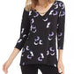 Top Alfani Feminino Petite com Acabamento em Ferragens Roxo Tamanho Médio