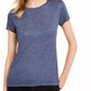 Camiseta feminina lisa com amarração nas costas Maison Jules, azul-escuro, tamanho grande